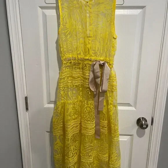 Self portrait Lace Yellow Maxi Dress - Picture 2 of 5